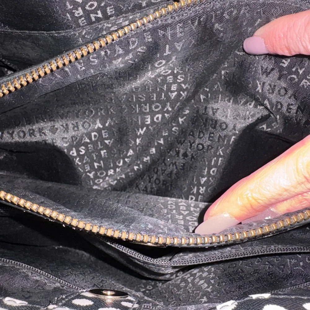 Kate Spade Black and White Polka Dot Shoulder Bag - Picture 5 of 11